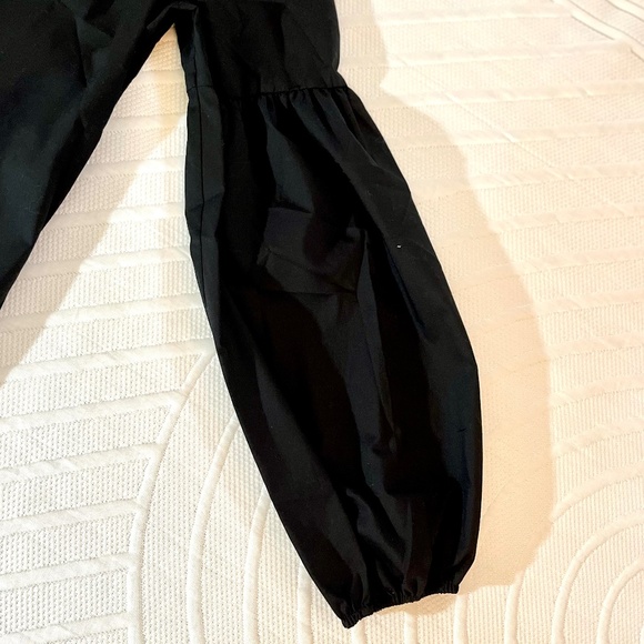 Worthington Mock Ruffled Neck w/ Puffy Long Sleeve Blouse Black Size Medium NWT - Picture 4 of 8